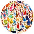 thumbnail image 2 of Paquete de pegatinas para atuendo estético para niña a la moda, 50 unidades, 2 of 2