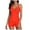 Red, variant on PMVFHDE Women One Piece Swimsuit Solid Color Neck Tie Back Firming High Waist Boyshort Bathing Suit Army Green,L