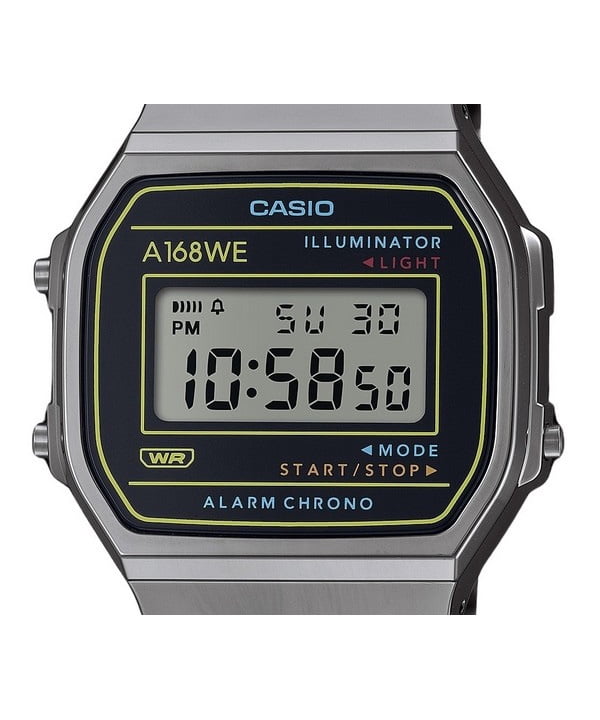 Casio Vintage Heritage Colors Stainless Steel Black Dial Quartz