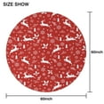 thumbnail image 6 of Red Christmas Reindeer and Snowflake Pattern Round Tablecloth 60"x60",Wrinkle Wipeable Table Cloth for Kitchen Dining Room Picnic Patio Party, 6 of 6