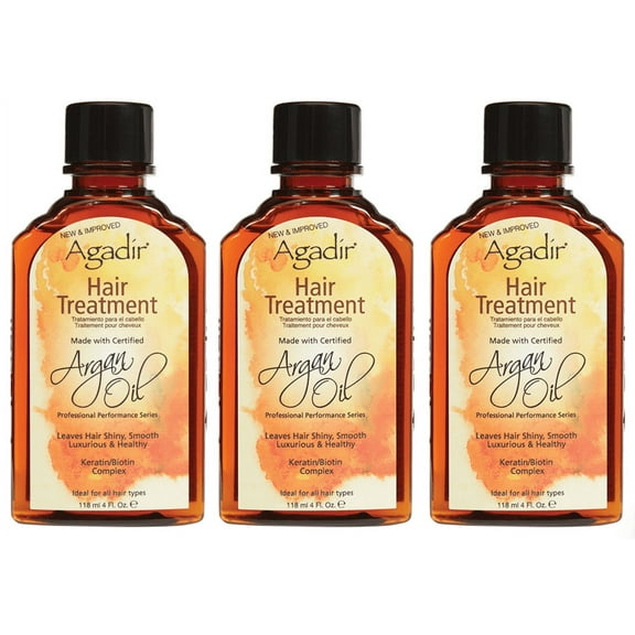 AGADIR Argan Oil Hair Treatment, 4 Fl Oz (Pack of 3)