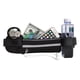 thumbnail image 3 of Riñonera negra de 1 paquete para hombre y mujer, resistente al agua, con banda elástica ajustable y conector para auriculares, adecuada para hacer ejercicio, trotar, caminar, etc., 3 of 5