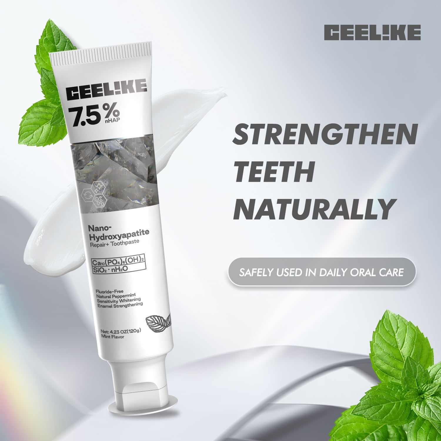 CEELIKE Hydroxyapatite Toothpaste 2-Pack & Oral Spray 20ml Combo