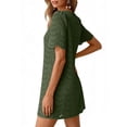 thumbnail image 5 of Admvng Dresses Women Eyelet Lace Round Neck Short Sleeve Casual Summer Mini Shift Dress, 5 of 6
