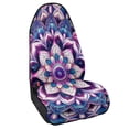 thumbnail image 2 of XYZCANDO Purple Floral Mandala Car Seat Towel Covers Premium Terry Cloth Car Seat Covers, Anti-Slip, Suitable for Van Bucket Seat, Fit for Cars Vans Trucks, 2 of 9