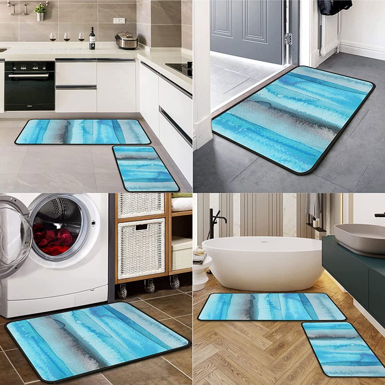  Kitchen Rugs Sets 3 PCS Non Slip Kitchen Mats For  Floor,Washable Kitchen Runner Rug,Super Absorbent Kitchen Mats For Kitchen ,Bathroom,Floor,Office,Sink