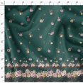 thumbnail image 4 of Soimoi Green Polyester Crepe Fabric Floral Panel Decor Fabric Printed BTY 42 Inch Wide, 4 of 5