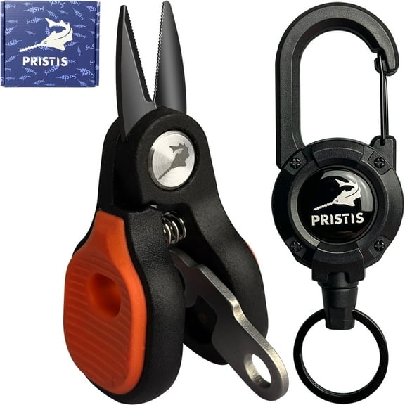 Pristis Mini Fishing Scissors, Stainless Steel Line Cutter Multi Tool Gear with Non-slip Handle