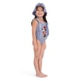 thumbnail image 5 of Character Toddler Girl One-Piece Swimsuit with Hat, Sizes 12M- 5T, 5 of 6