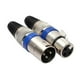 thumbnail image 5 of 5 Pairs XLR 3 Pin Female MIC Jack Plug Audio Microphone Cable Connector Blue NG4S, 5 of 5