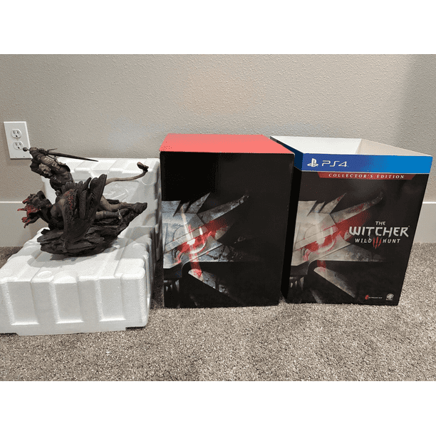 Witcher 3: Wild Hunt - Collector's Edition (PS4) Statue and Box