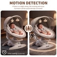 thumbnail image 6 of Zoicay Baby Swing for Infants, 3-in-1 Baby Rocker Stationary Seat, Motion Detection, 5 Speeds & 3 Modes, 12 Melodies & Bluetooth Music, White, 6 of 10