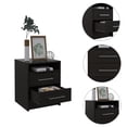 thumbnail image 5 of Light and Dark Oak Two Drawer Nightstand, 5 of 6