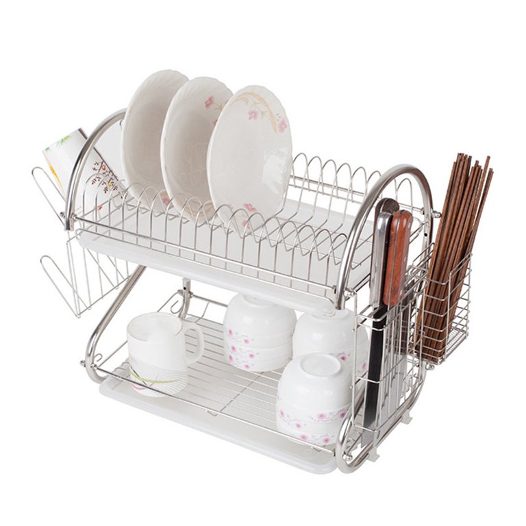 BEAUTY DEPOT 1Pc Silver Stainless Steel Dish Drying Rack