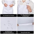 thumbnail image 5 of Jubatus Paquete De 12 Delantales 100% Algodón A Granel Con 2 Bolsillos Cocina Chef Cocina Delantal Con Pechera Ajustable Para Mujeres Y Hombres Blanco, 5 of 5