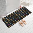 thumbnail image 2 of Colorful Games Retro Black Pattern Bathroom Rugs Mat,Non Slip Microfiber Bathroom Rug,Rubber Backing,Soft Bathroom Mats for Bathroom Floor,Tub and Shower,60x24in(150x60cm), 2 of 5