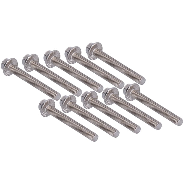 Tornillos Pernos, 10 piezas Tornillos hexagonales con bridas Tornillos hexagonales Pernos de cabeza accesorios Integración perfecta