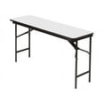 thumbnail image 2 of Officeworks Commercial Wood-Laminate Folding Table, Rectangular Top, 72 X 18 X 29, Gray/Charcoal, 2 of 9
