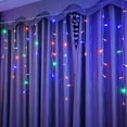 thumbnail image 3 of Lumières de Glace Extérieures Étanches, Rideaux de Fenêtre Féeriques Suspendus de Noël 13 Pieds 96LEDs 8 Modes Guirlande Lumineuse pour Fête Décorations Murales Intérieures, Multicolore 4M, 3 of 7