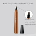 thumbnail image 3 of Microblading Eyebrow Pen with 4 Fork Tips, Waterproof Microblading Eyebrow Pencil, Eyebrow Contouring Pen, 3d Eye Brow Pencils for Women, Create Natural Hair-Like Brows (Dark Brown), 3 of 8