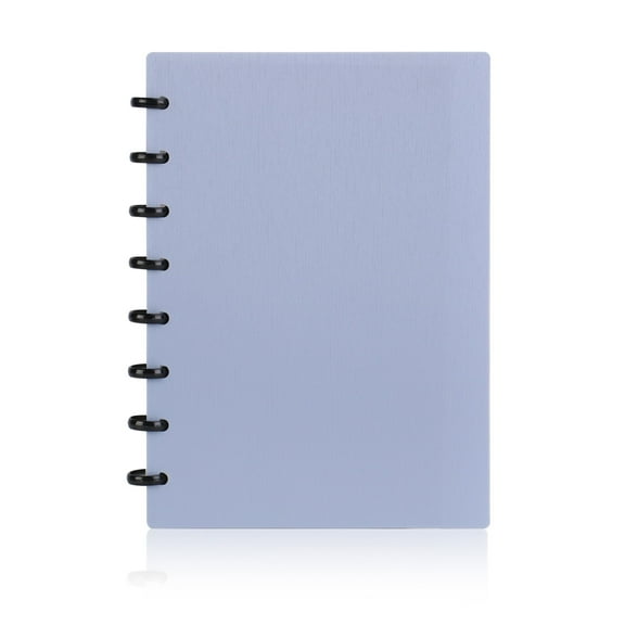 Eagle A5 Junior Discbound Notebook, Customizable Refillable Planner with Poly Cover, 8-Hole Punch, 60 Lined Pages, 1 Notebook  Included, Light Blue