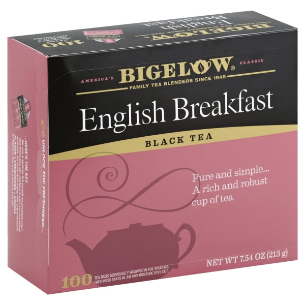 Bigelow English Breakfast Tea 100 tea Bag Box