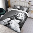 thumbnail image 3 of Madonna Conjunto de sábanas temático, trío de piezas, cómodo y amigable con la piel, diseño único, regalo de decoración para el hogar para familiares, amigos y fans,135X200cm, 3 of 6