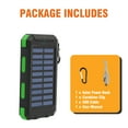thumbnail image 5 of BAOKALER Solar Power Bank, Portable Charger, 20000mAh Solar Charger with LED Flashlight, IP65 Waterproof External Backup Battery Pack Perfect for Camping, Outdoor Activities（Green）, 5 of 8
