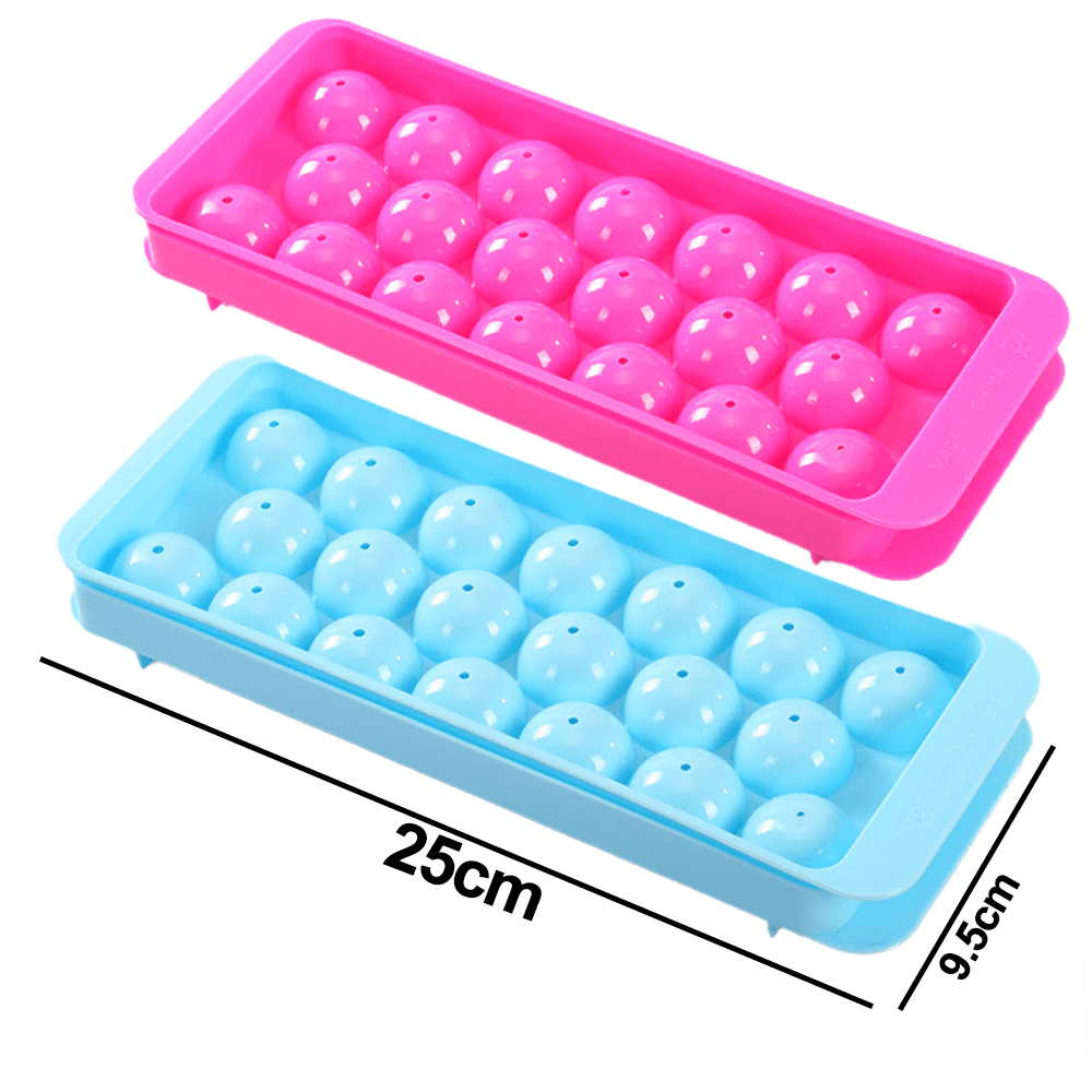 Buy KARIMOTECH Plastic Round Ice Cube Tray Ball Maker Reusable Flexible Round  Ice Cube Trays for Freezer Mini Circle Making 33PCS Sphere Large Size Molds  for Whiskey & Cocktails Drinks Chilled Online