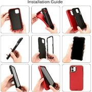 iPhone 11 Pro Max Heavy Duty Case {Shock Proof Case with 3 Layer Rubber, Shatter Resistant, [Tough Armour] Rugged Case Compatible for iPhone 11 Pro Max} Black