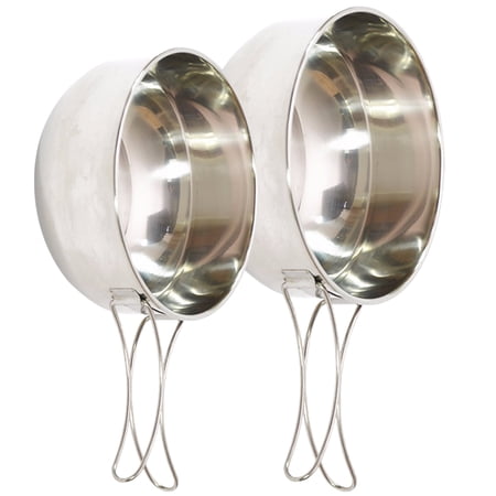 BESTYASH 1 Set of Portable Bowl Stainless Steel Round Eating and Drinking Solution for Camping Enthusiasts