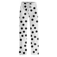 thumbnail image 6 of SwiftWear Women's Plus-Size Dots Printed Lounge Pants with Elastic Drawstring Waist, Soft Comfortable Sleepwear Loose-Fit Wide Leg Home Pajama Bottoms S-3XL, 6 of 6