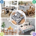 thumbnail image 4 of Cute Border Collie Pattern Square Tablecloth,Waterproof Square Table Cover,Wipeable Spillproof Washable Table Cover for Home Kitchen Party Decor 60"x60"(152x152cm), 4 of 6