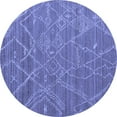 thumbnail image 1 of Ahgly Company Indoor Round Abstract Blue Modern Area Rugs, 6' Round, 1 of 4