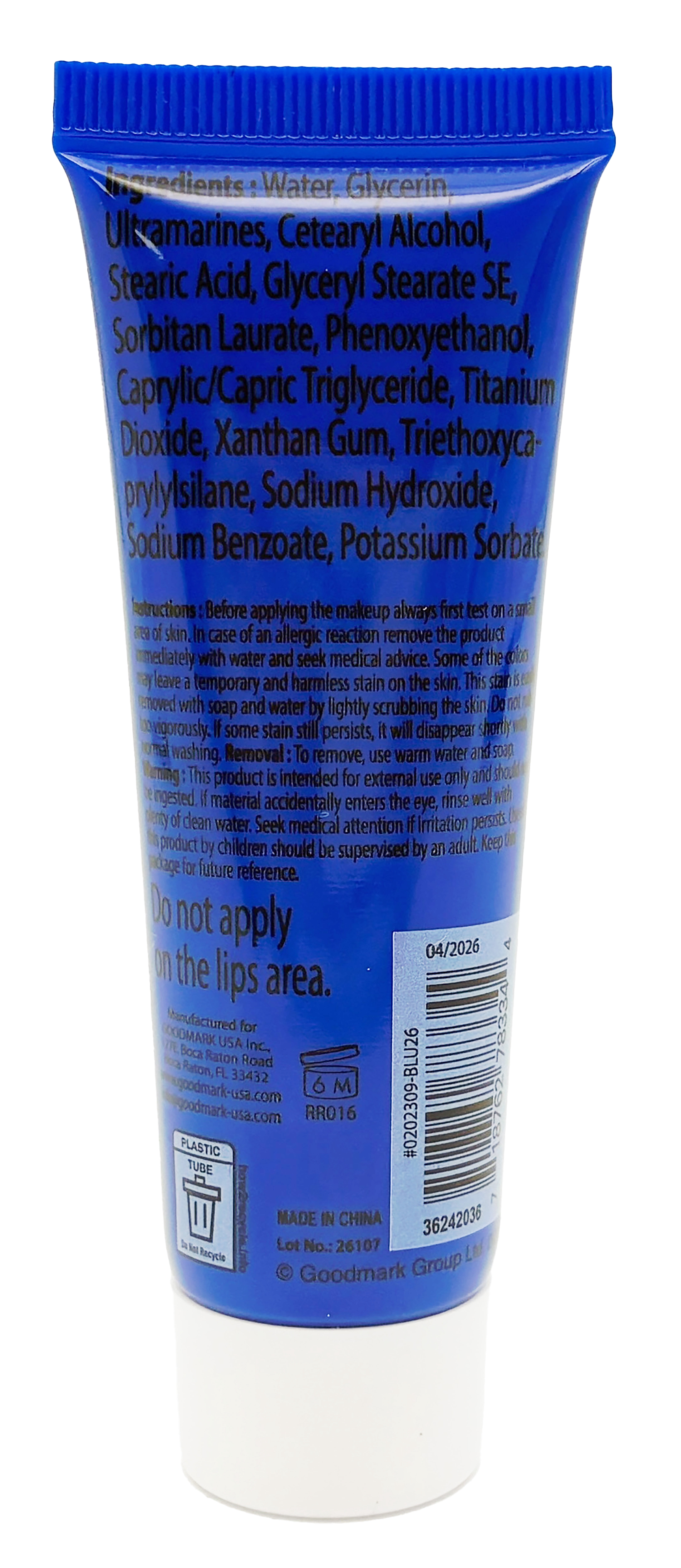 Halloween Make-up for Adults, Blue Body Paint 1oz, by Goodmark