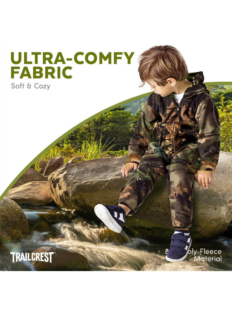 Lot De 2 Couches De Base Cuddl Duds – Enfant 2T/3T – Camo Gris, Manches Longues, Unisexe