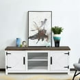 thumbnail image 5 of Rustic TV Stand for 65" TVs, Traditional Media Console with Adjustable Shelves, Spacious Storage, and Farmhouse Charm for Cozy Living Rooms and Bedrooms,Perfect Entertainment Center, White, 5 of 11
