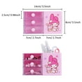 thumbnail image 2 of Roffatide Anime Cinnamoroll Melody Desktop Desk Office Supplies Container Pen Holder for Desk Cute Pencil Cup Pot Makeup Brush Holder Mini Box, 2 of 3