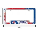 thumbnail image 4 of Detroit Basketball Piston's Chrome Metal (Set of 2) License Plate Frames with Bold Tie Dye Design, 4 of 6