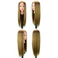 thumbnail image 3 of Hair Styling Practice Mannequin Head with High-Temperature Silk Hair, 60cm Length for Cutting and Braiding Training, Silicon Base for Salon Students, 3 of 3