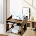 thumbnail image 4 of Organizador de Escritorio de Madera - Estante de Oficina de 28 X 28 X 25 Cm para Impresora, Suministros y Organización Del Espacio de Trabajo, Acabado Beige o Marrón, 4 of 6