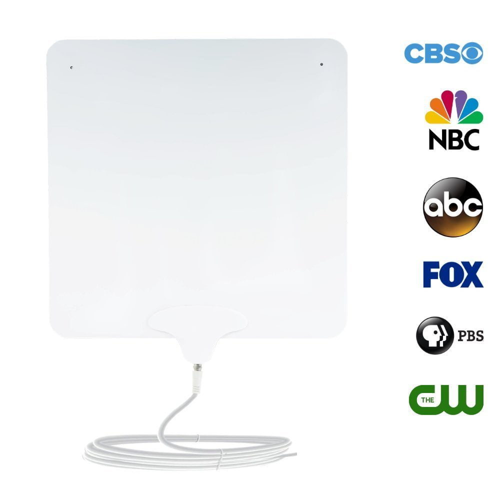 Indoor Amplified TV Antenna by NoCable 50mile Range, 10ft Detachable