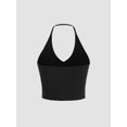 thumbnail image 2 of Halter Neck Jersey Crop Top, 2 of 7