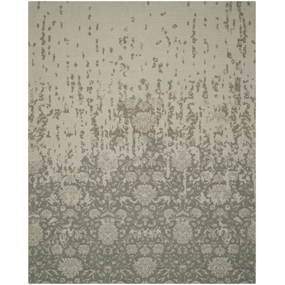 SAFAVIEH Restoration Vintage Dalton Floral Wool Area Rug, Light Sage/Grey, 8' x 10'