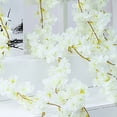thumbnail image 4 of Guirnalda de flores de cerezo artificiales de Sakura, decoración del hogar para dormitorio y oficina, color blanco, 4 of 5