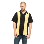 G-Style USA Men's Two Tone Retro Button Down Bowling Shirts