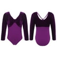 thumbnail image 1 of inhzoy Ballet Gymnastics Leotards for Girls Long Sleeve Dancing Athletic Dancewear, 1 of 4
