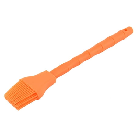 Brushed Bamboo - Unique Bargains Plastic Handle Bamboo Shaped Heat Resistant Grill BBQ Basting Brush
