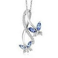 thumbnail image 1 of Fashion Jewelry New Popular Diamond Rhinestone Crystal Butterfly Necklace, 1 of 4