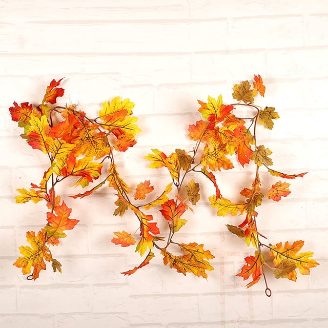 Maple Leaf Vines Garland | Sunflower Vine Decorative Rattan Polyester | 1.5m Length | Indoor Outdoor Hanging Decoration | Colorful Handmade Faux Plant | Easy Install | Holiday Festival Display